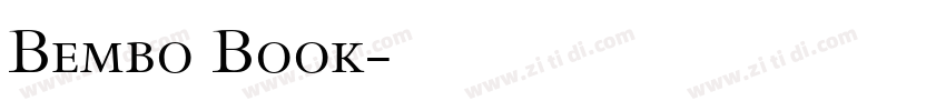 Bembo Book字体转换
